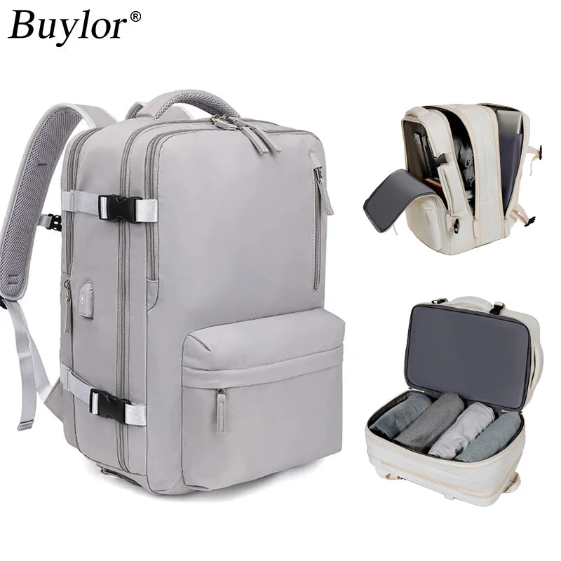 Buylor Easyjet 45x30x20 Travel Backpack Women Airplane Cabin Luggage Carry On 15" Laptop Backpack Large Capacity Flight Backpack - Clikcy