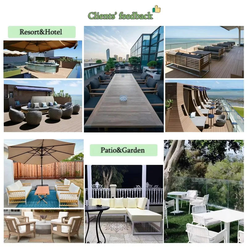 Resort hotel summer relaxing curved sectional wicker rattan garden furniture outdoor sofa set - Clikcy