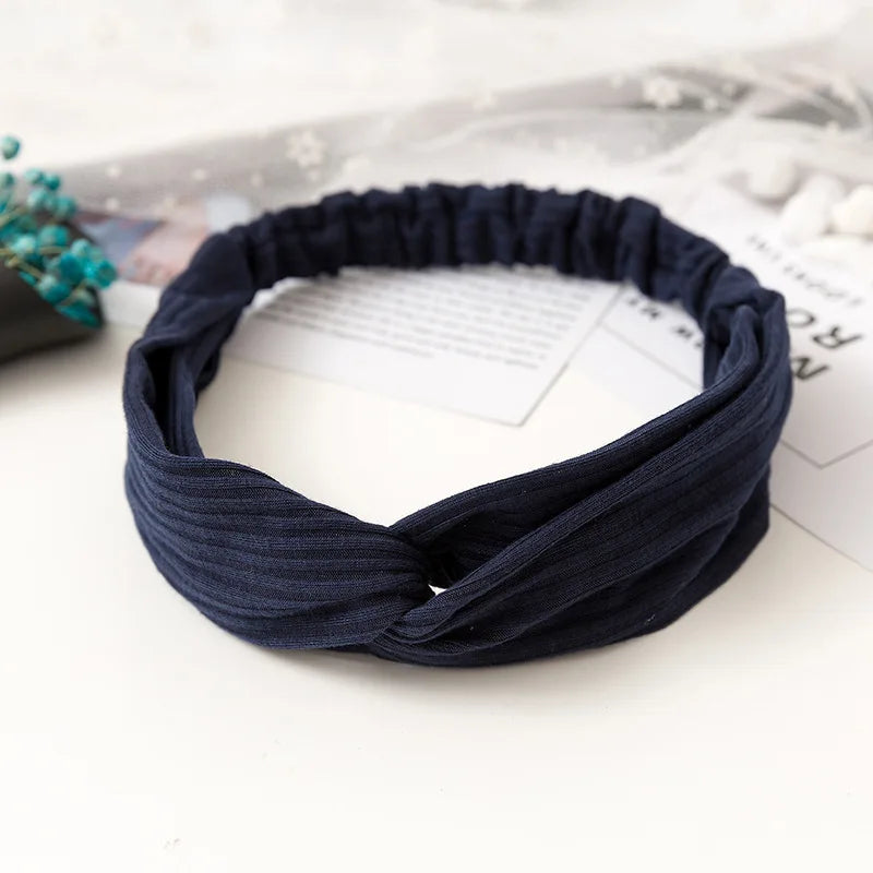 2024 New Design Fashion Women Summer Style Headbands Bohemian Girl Cross Turban Bandage Bandanas Hairbands Hair Accessories - Clikcy