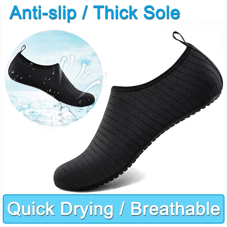 1Pair Wading Shoes Quick-drying Beach Barefoot Shoes Men Women Anti-slip Swimming Slippers Seaside Sports Sneakers Diving Socks