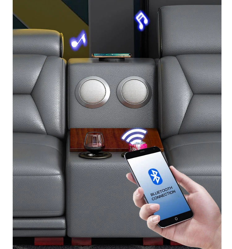 Luxury Wooden Sofa Set Design Modern Living Room Straight L Shaped Smart Sofa Bed With Storage - Clikcy