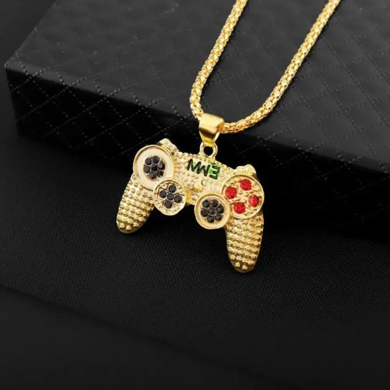 RAKOL Trendy Gamepad Lightning Stainless Steel Necklaces For Women Men Gold Color Metal Necklace Party Everyday Jewelry - Clikcy