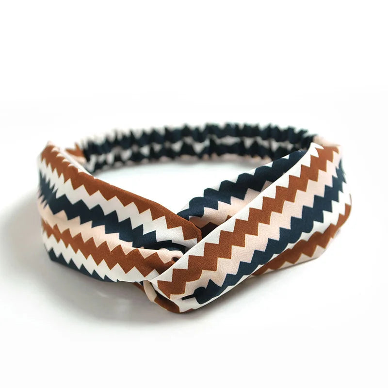 2024 Fashion Women Girls Bohemian Hair Bands Print Headbands Vintage Cross Turban Bandage Bandanas HairBands Hair Accessories