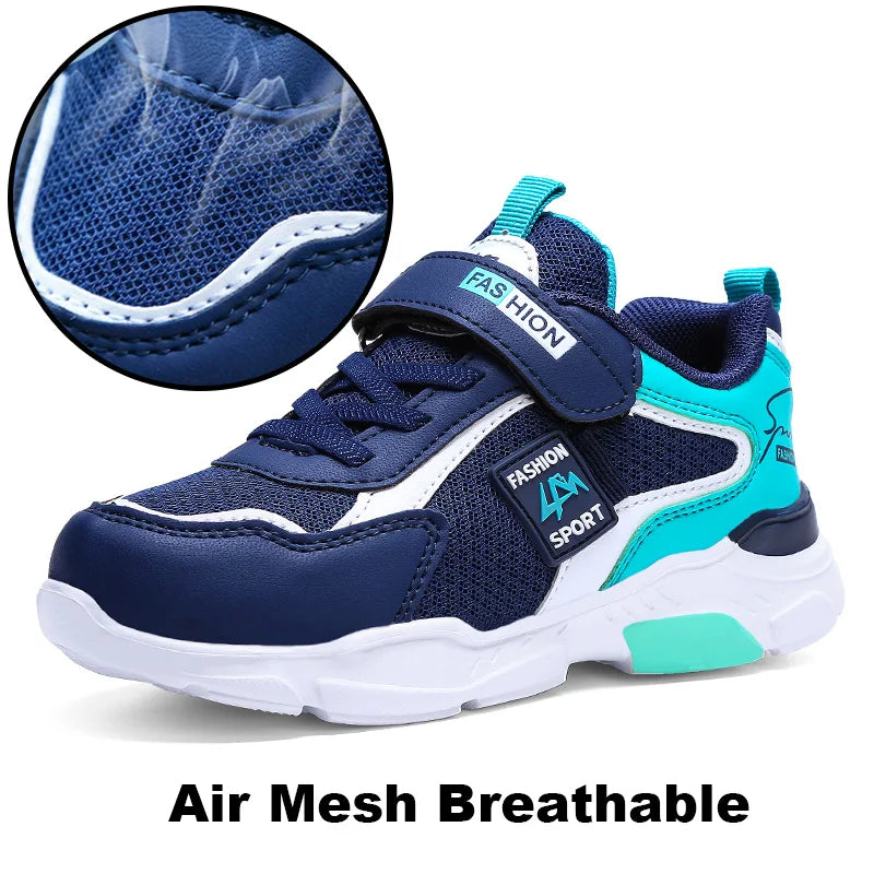 Kids' Sneakers Children Casual Sports Shoes for Boys Breathable Summer Mesh Kids Hook&Loop Students Girls School Running Shoes - Clikcy