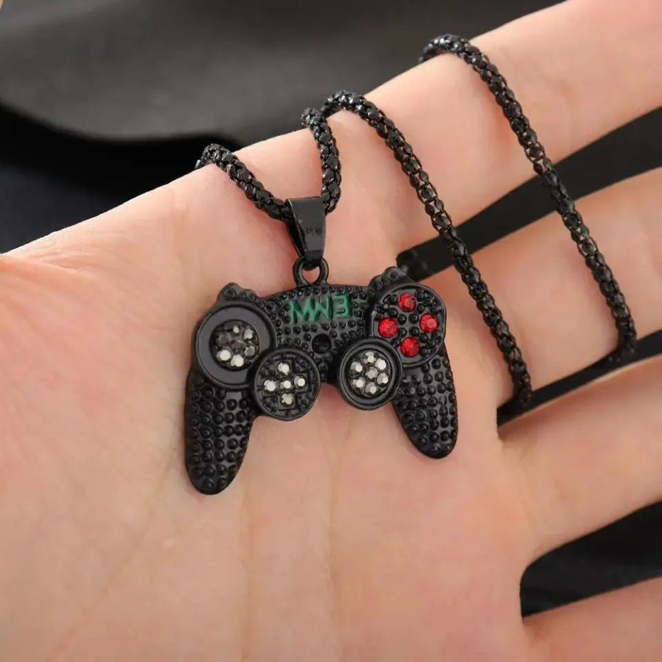 RAKOL Trendy Gamepad Lightning Stainless Steel Necklaces For Women Men Gold Color Metal Necklace Party Everyday Jewelry - Clikcy