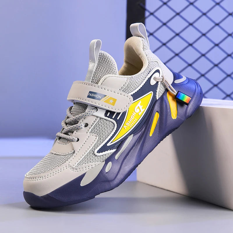 Kids' Sneakers Children Casual Sports Shoes for Boys Breathable Summer Mesh Kids Hook&Loop Students Girls School Running Shoes