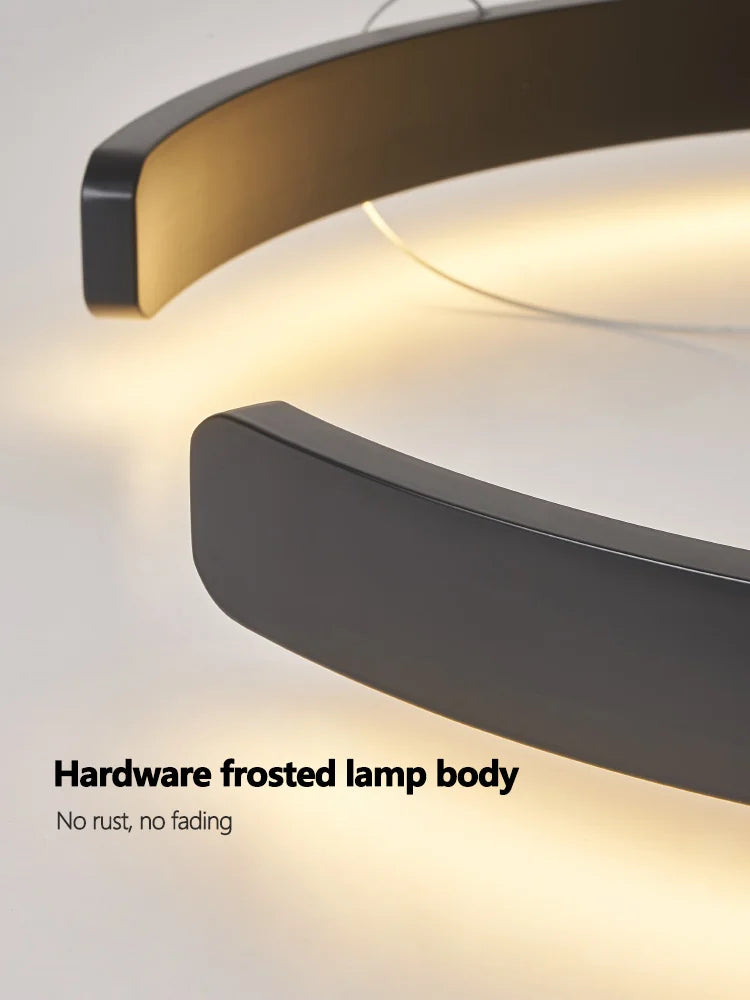 Minimalist restaurant lamp modern minimalist Nordic bar dining room dining table lamp designer C-word restaurant chandelier - Clikcy