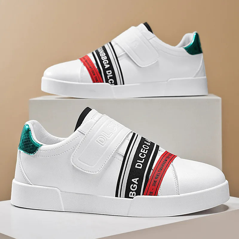 New Spring Trendy Sneakers Men Low Cut Leather Men’s Skateboard Shoes Comfy Platform Vulcanize Shoes For Men zapatos para hombre - Clikcy