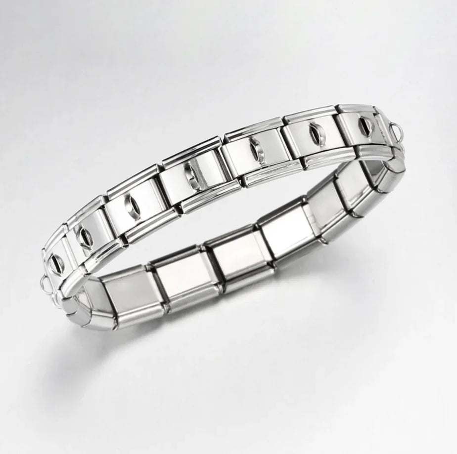 Simple DIY Making Beads Basic Multifunctional Hanging Italian Charm Link Fit 9mm Stainless Steel Bracelet hook Jewelry Wholesale - Clikcy