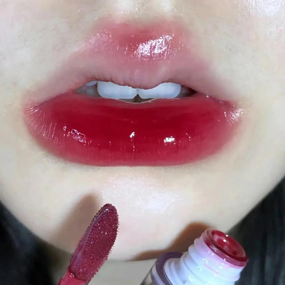 8 Colors Ice Tea Mirror Lip Glaze High Gloss Moisturizing Sexy Red Lip Tint Lipstick Hydrating Long Lasting Lip Gloss Lip Makeup - Clikcy