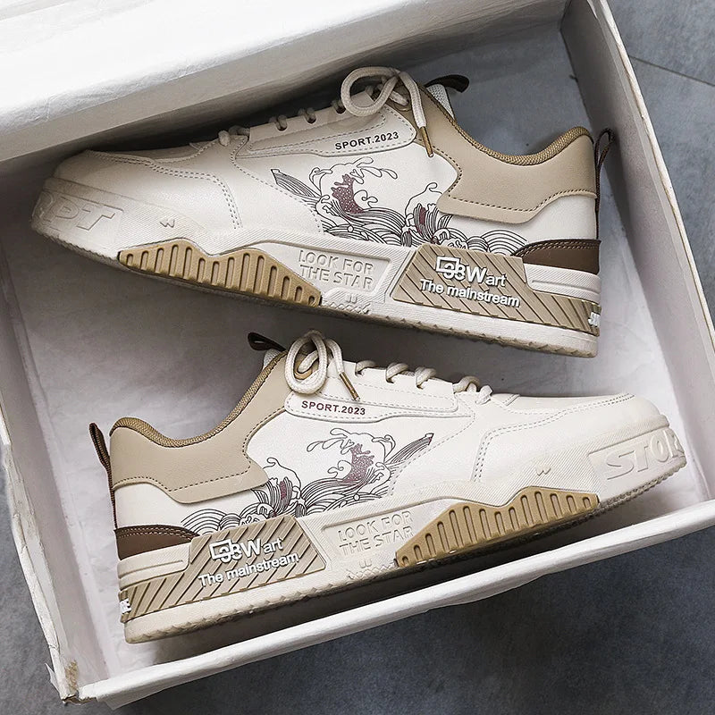 Skateboarding Shoes for Men Male Running Breathable Sports board White Shoes Sneakers Men Shoes Brand Casual Shoes for Men - Clikcy