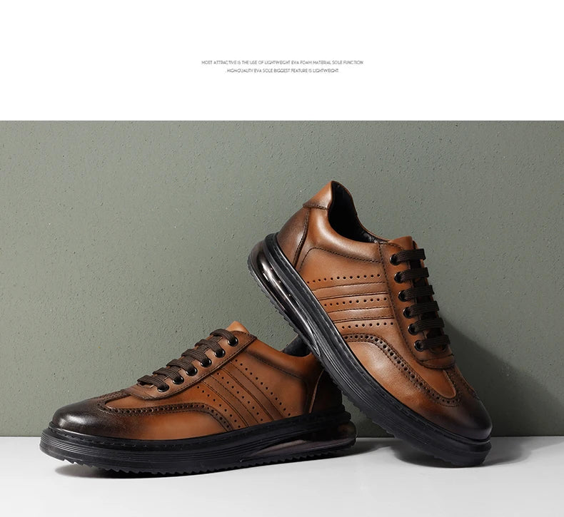 XIMO BULL Autumn Men's Casual Leather Shoes, Quality Men's Casual Sports Shoes, Business Outdoor Shoes, Men's Driving Work Shoes