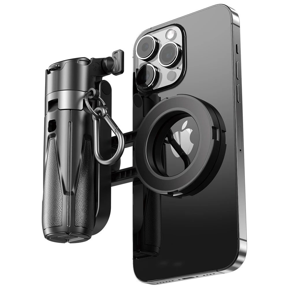 4-in-1 Multi-function Selfie Stick with Wireless Remote Control | Magnetic, Cell Phone Clip Dual Combination, 360° Rotation - Clikcy