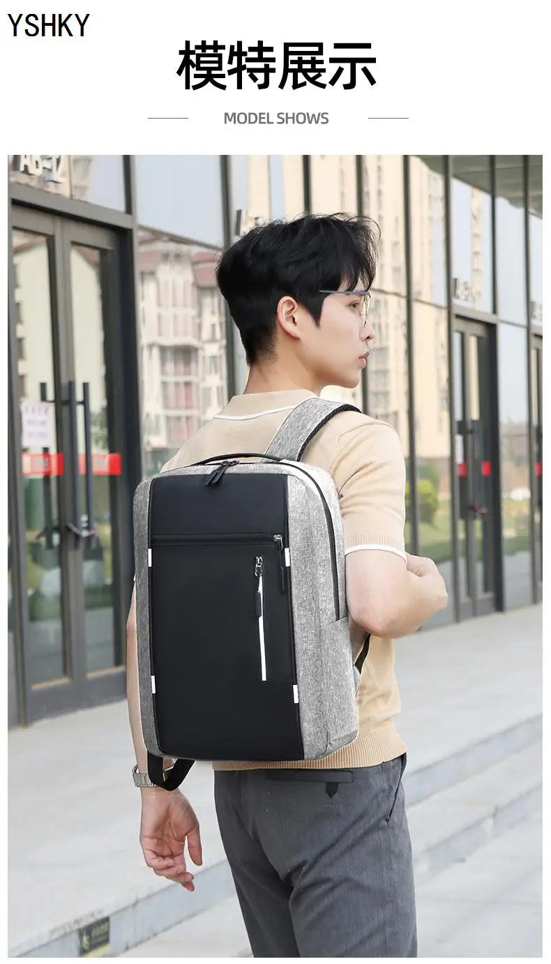 Women Fashion backpack soft leather multi-functional bag Polyester large capacity computer backpack