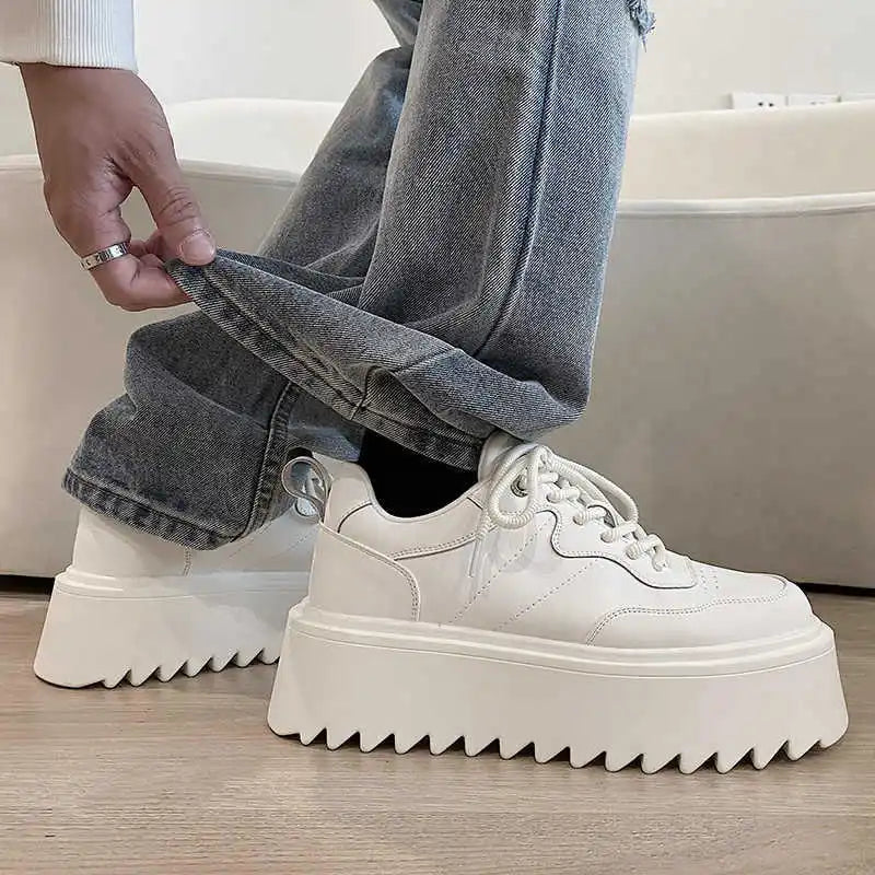 Platform Men's Casual Shoes New Skateboarding Shoes for Men Sneakers Fashion Men Black Vulcanized Shoes Non-slip Casual Sneakers