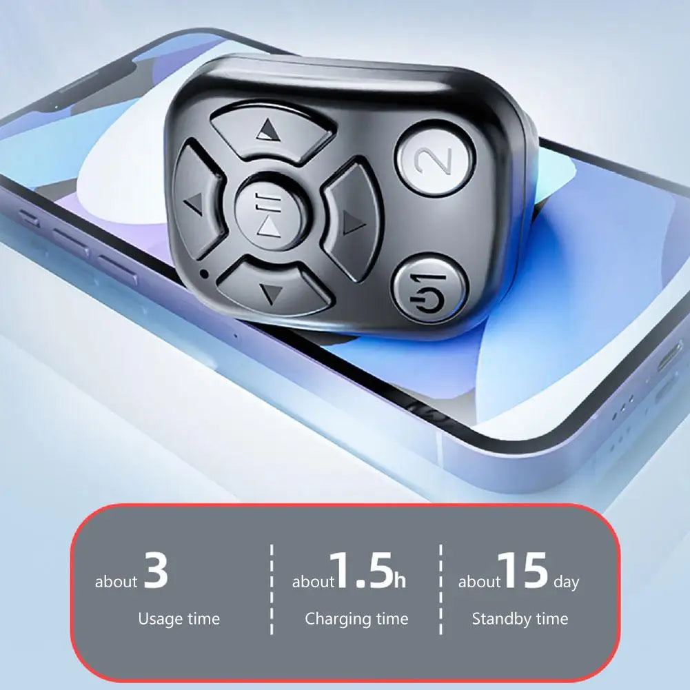2024 Bluetooth Remote Control Gadget Flipping Selfie Fingertip Controller Give Likes 4 Buttons For IPhone - Clikcy