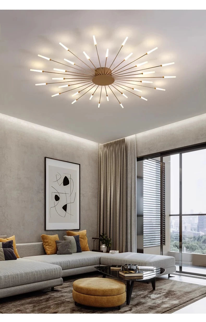 Modern Creativity Fireworks Led Ceiling Lights Living Dining Room Ceiling Chandeliers Lighting Bedroom Luster Lamps Luminaire - Clikcy