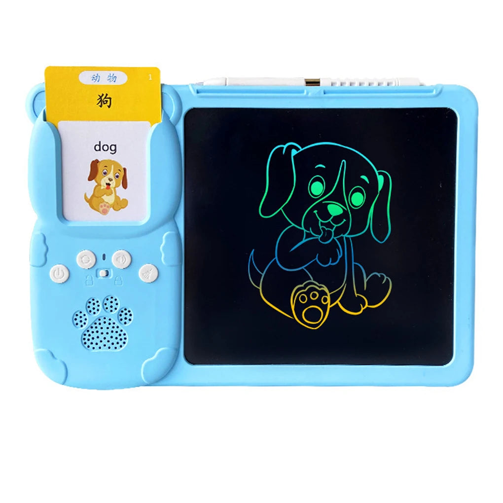 2 in 1 Talking Flash Cards LCD Writing Tablet Board Pad Toy Learning Education Preschool Montessori Speech Therapy Autism Toys - Clikcy