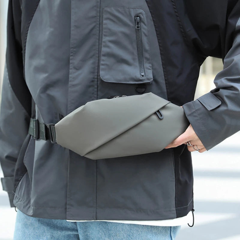 Men Minimalist Outdoor Sports Running Jogging Waist Bag Man Waterproof Fanny Pack Stylish Cross Body Belt Bag Waist Bag for Men - Clikcy