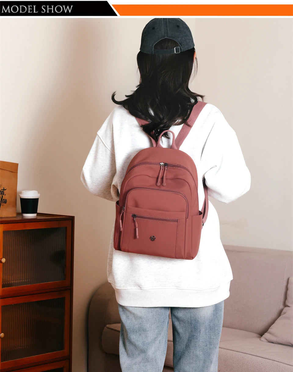 Waterproof Nylon Back Pack Women Multi Pockets Backpacks for Student Daypack Big School Bag Ladies Large Capacity Travel Bag - Clikcy