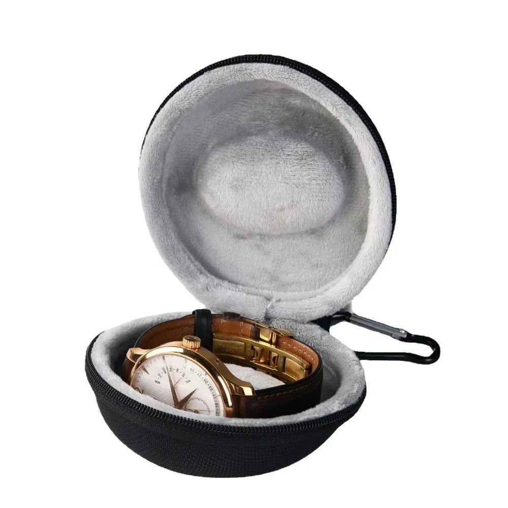 Portable EVA Single Watch Travel Case Watch Storage Organizer Box Watch Holder Waterproof for Smartwatches Zippered Container - Clikcy