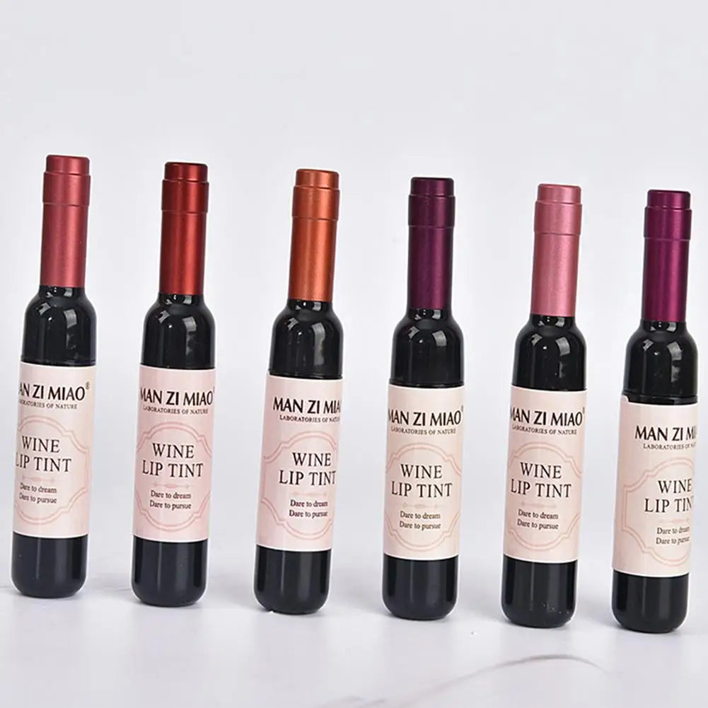 2023 Lipstick Lipgloss Waterproof Long Lasting Lovely Tint Wine Bottle Shape Lip For Women Makeup Gloss Red Sexy Cosmetic - Clikcy