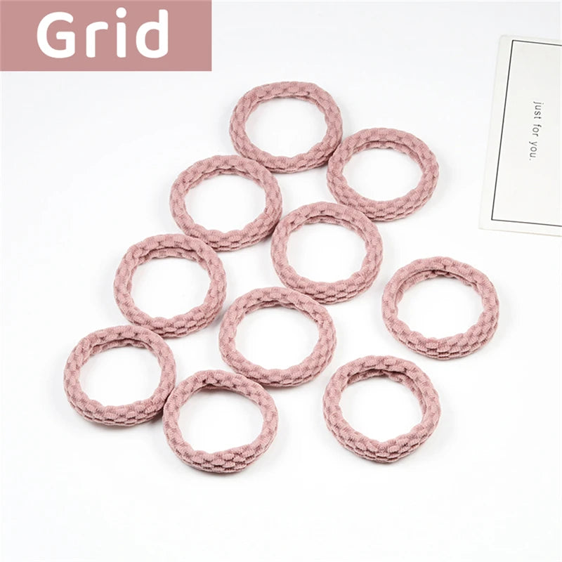 10PCS Women Girls Simple Basic Elastic Hair Bands Ties Scrunchie Ponytail Holder Rubber Bands Fashion Headband Hair Accessories