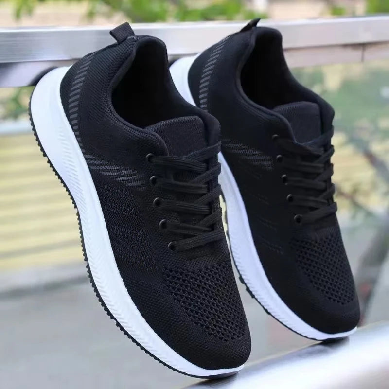 Men's casual light mesh sports shoes summer breathable cool running shoes fashion soft sole comfortable non slip male'ssneakers - Clikcy