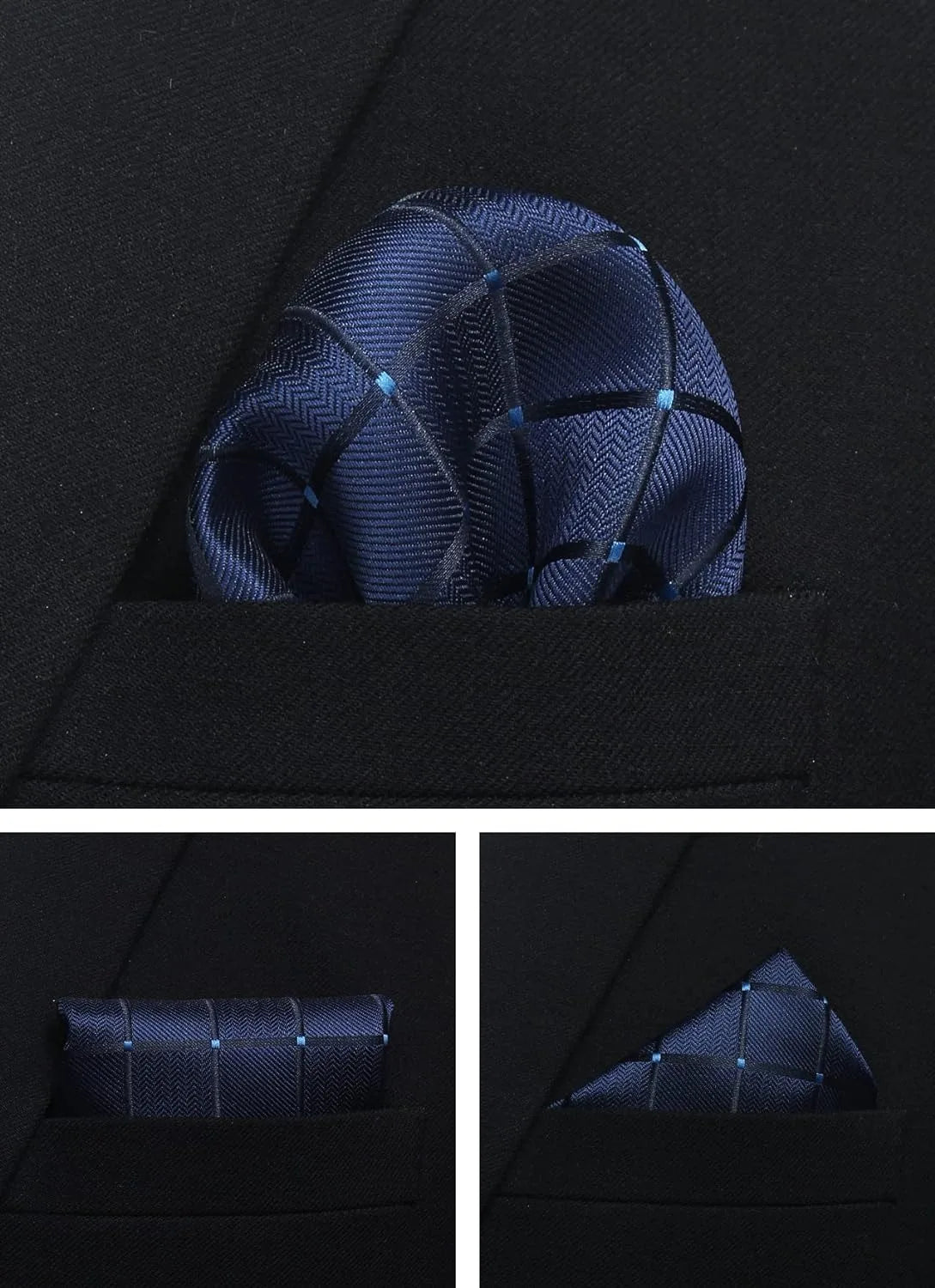 Classic 100% Silk Men's Ties In Gift box 8cm Plaid Dot Striped Business Necktie Handkerchief Cufflinks Wedding Party Tie Set - Clikcy