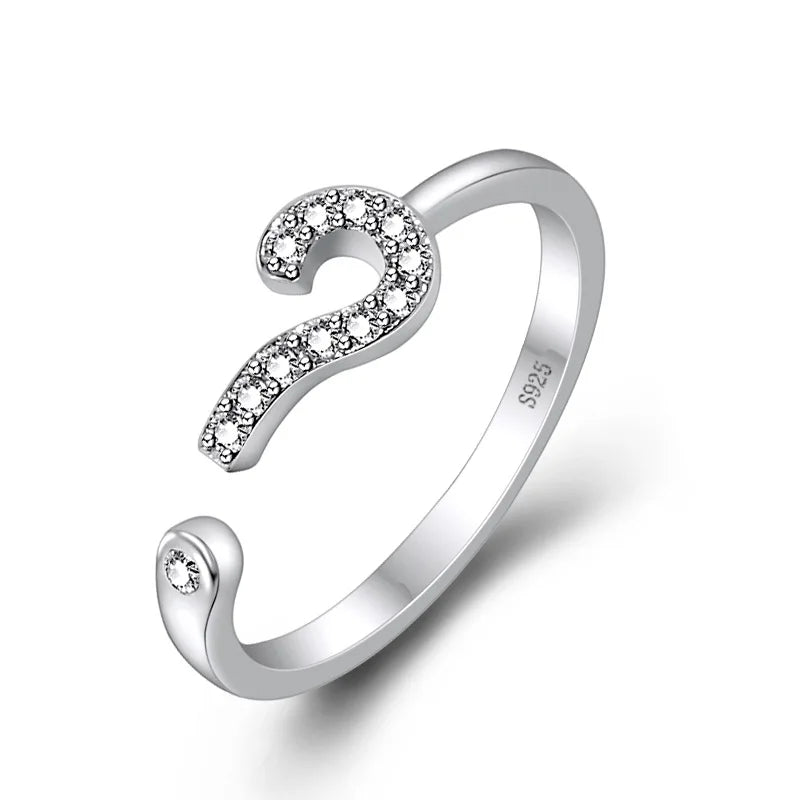 Hot 925 Sterling Silver Ring AAA Zircon Adjustable Simplicity Fashion Exquisite Women Jewelry Accessories Wedding Party Gift - Clikcy