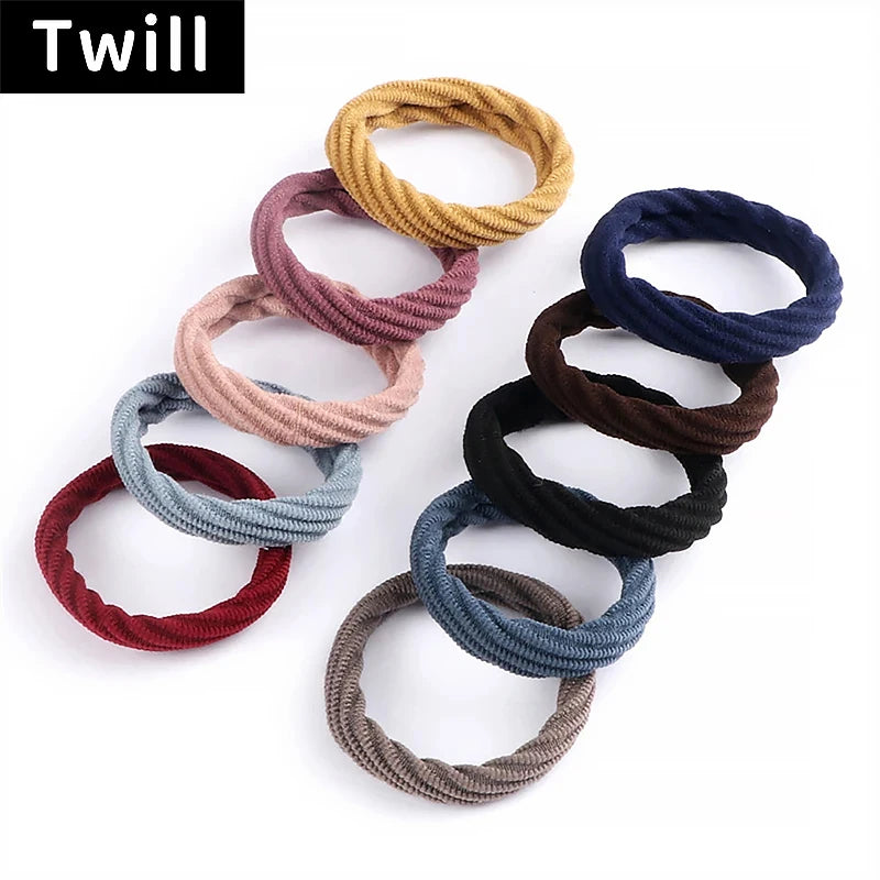 10PCS Women Girls Simple Basic Elastic Hair Bands Ties Scrunchie Ponytail Holder Rubber Bands Fashion Headband Hair Accessories