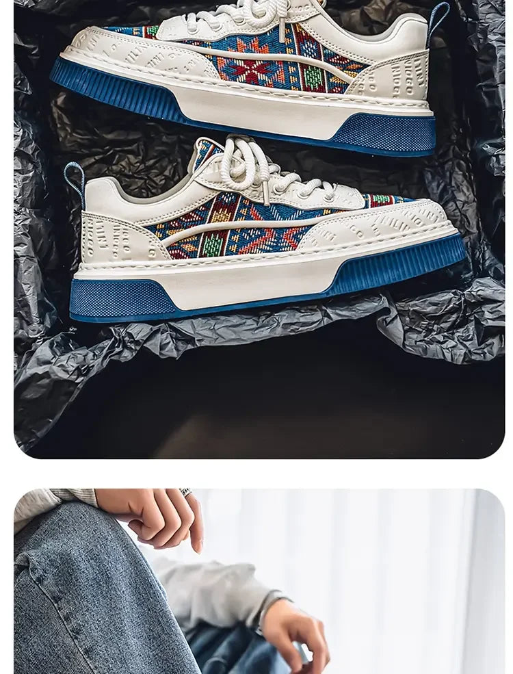 Men's Shoes 2025 New Trend Printed Fashion Shoes All Kinds of High Sense Board Shoes Daily Wear Street Casual Shoes - Clikcy