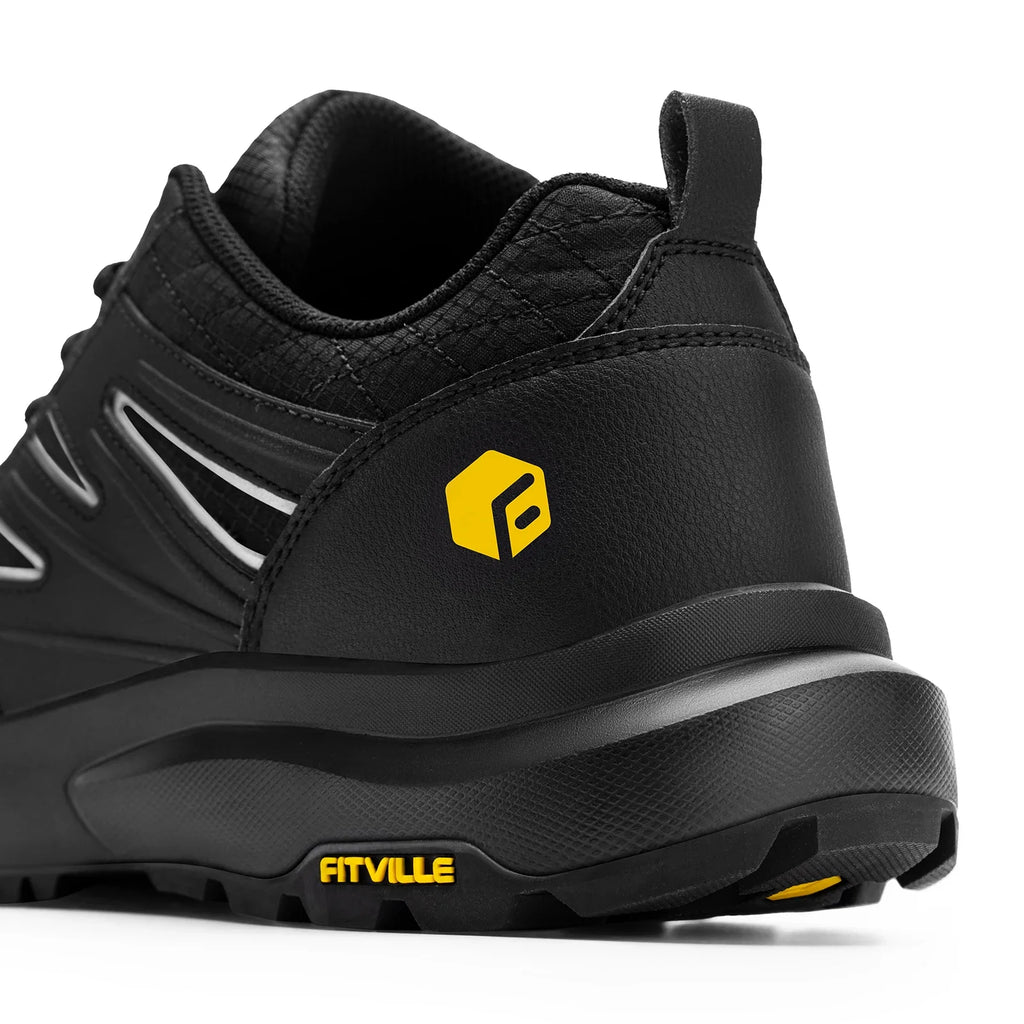 FitVille Men'S Widened Hiking Waterproof Outdoor Work Hiking Shoes With Arch Support To Relieve Heel Pain Lightweight Non-Slip - Clikcy