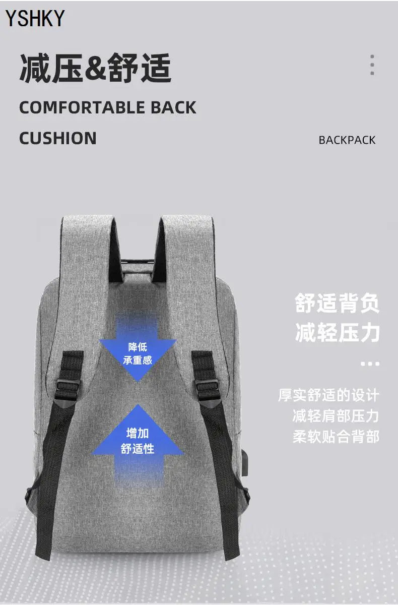 Women Fashion backpack soft leather multi-functional bag Polyester large capacity computer backpack - Clikcy
