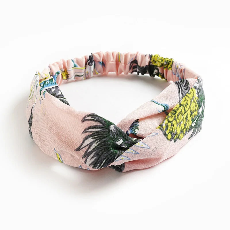 2024 Fashion Women Girls Bohemian Hair Bands Print Headbands Vintage Cross Turban Bandage Bandanas HairBands Hair Accessories