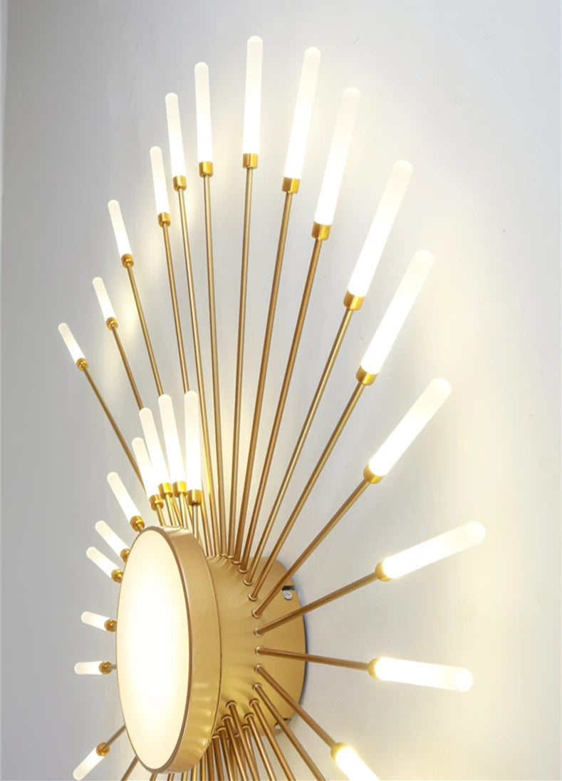 Led Firework Chandelier Dimmable For Living Room Bedroom Milk Yellow Ceiling Chandelier Dining Room LED Ceiling Lamp With Remote - Clikcy