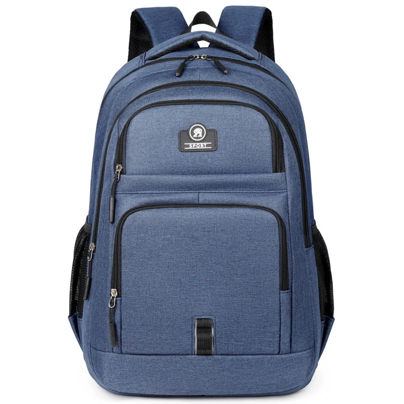 Ins Korean Version of Solid Color Simple Fashion Backpack Men's New Male and Female Leisure Middle School Backpack Tide - Clikcy