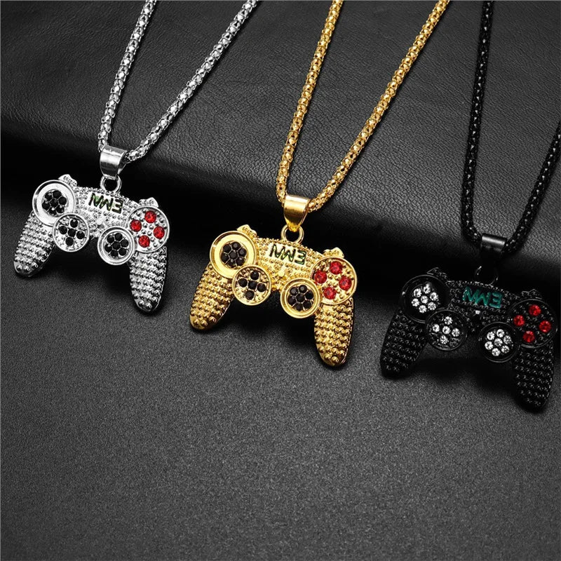 RAKOL Trendy Gamepad Lightning Stainless Steel Necklaces For Women Men Gold Color Metal Necklace Party Everyday Jewelry - Clikcy
