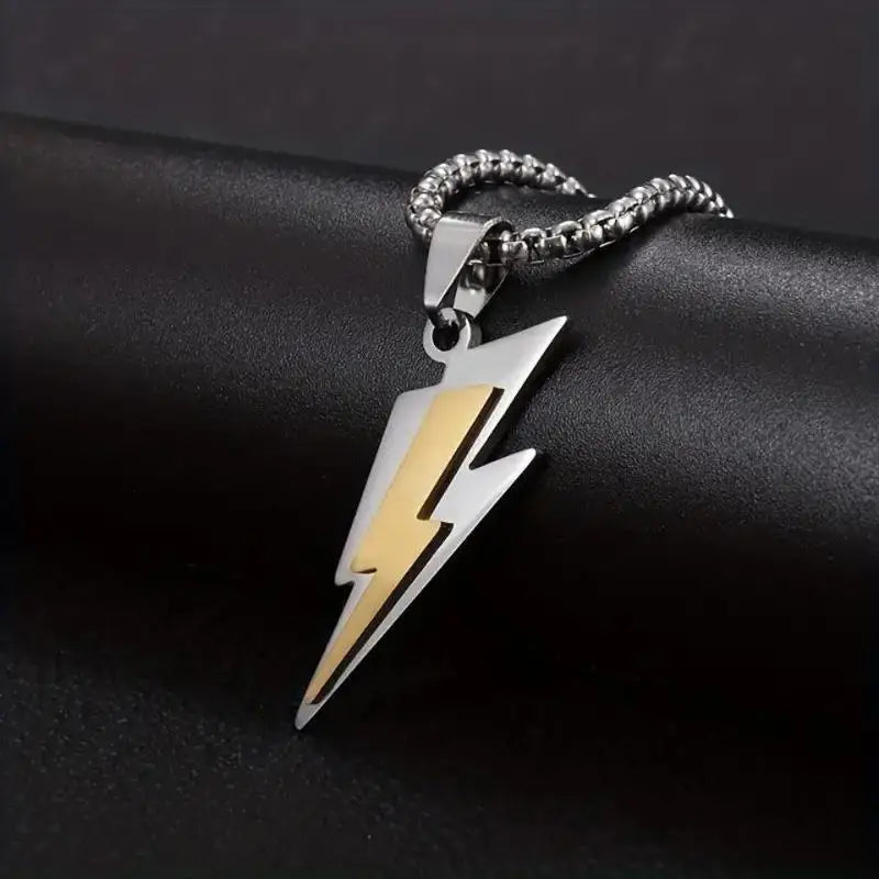 RAKOL Trendy Gamepad Lightning Stainless Steel Necklaces For Women Men Gold Color Metal Necklace Party Everyday Jewelry - Clikcy