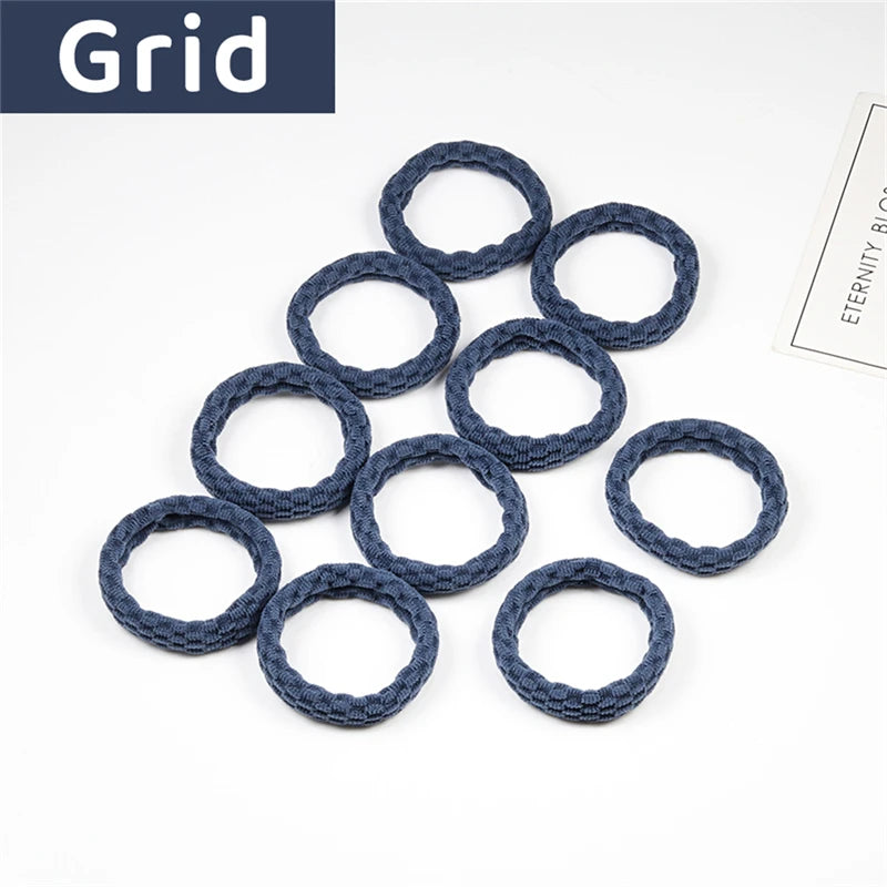 10PCS Women Girls Simple Basic Elastic Hair Bands Ties Scrunchie Ponytail Holder Rubber Bands Fashion Headband Hair Accessories