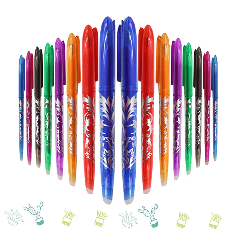 8/4pcs Erasable Gel Pen  Multi-Color0.5mm Tip Painting Writing Drawing School Black Blue Red Pink Orange Green Purple Light Blue - Clikcy