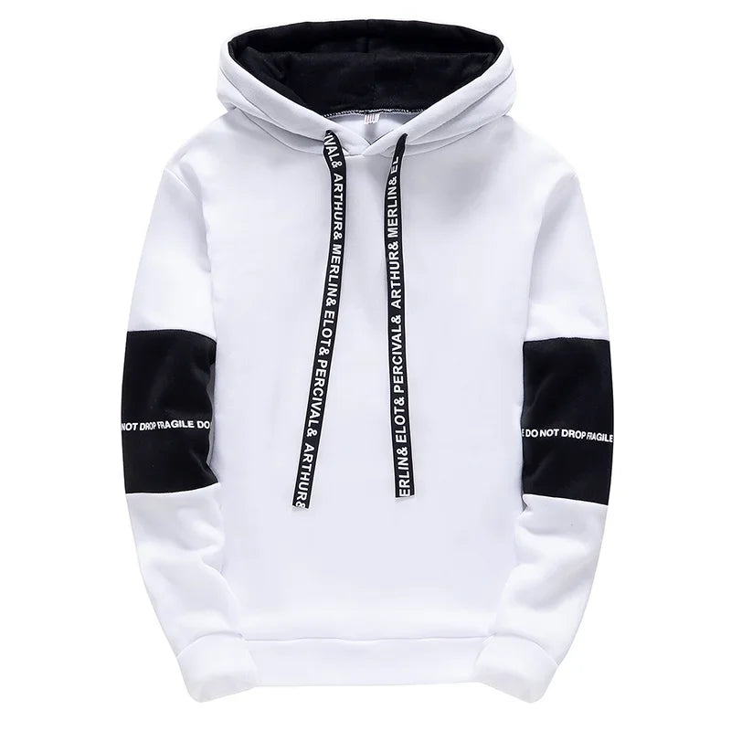 Men's Hoodies Long Sleeve Casual Printing With Letter Sweatshirts New Spring Hip Hop Pullover Sports Top Male Hooded Sweatshirts - Clikcy