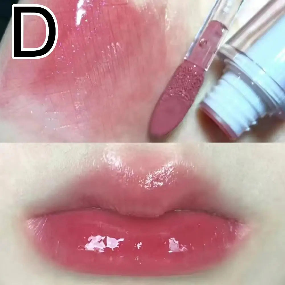 8 Colors Ice Tea Mirror Lip Glaze High Gloss Moisturizing Sexy Red Lip Tint Lipstick Hydrating Long Lasting Lip Gloss Lip Makeup - Clikcy