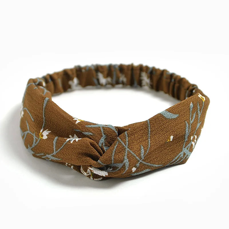 2024 Fashion Women Girls Bohemian Hair Bands Print Headbands Vintage Cross Turban Bandage Bandanas HairBands Hair Accessories - Clikcy