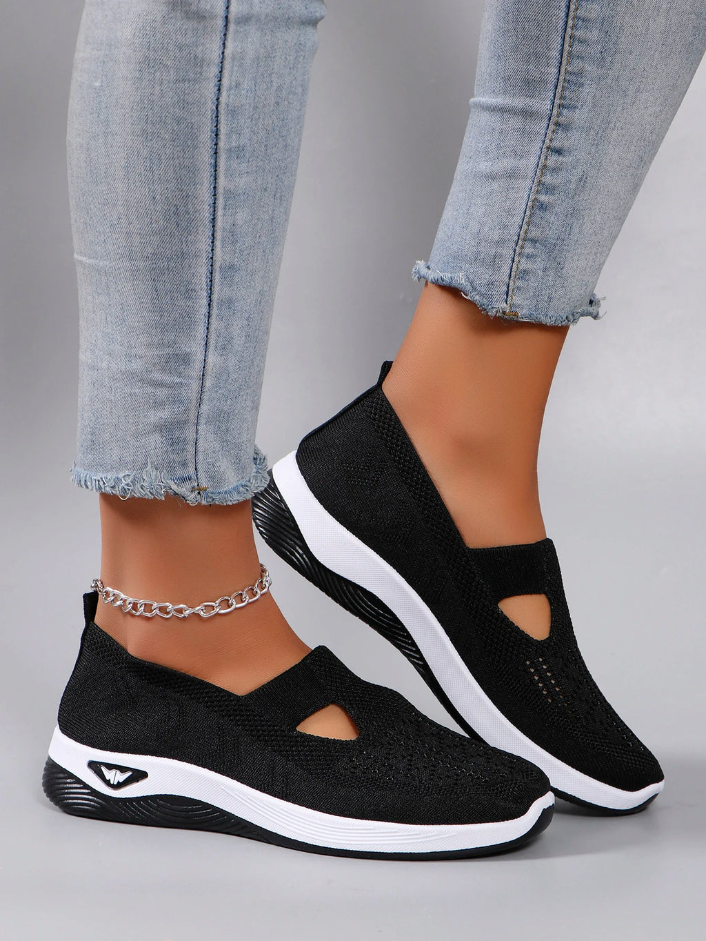 Spring new women's sports shoes, fashionable, breathable, lightweight, non-slip, wear-resistant, casual sports shoes, flat shoes - Clikcy