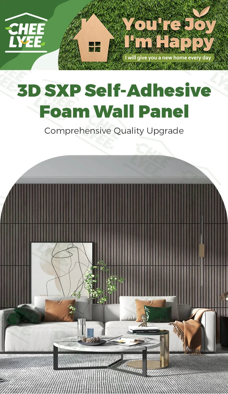 1 Roll Self-Adhesive Wall Panel Sxp Foam Stickers Peel and Stick 3D Wall Sticker Easy to DIY Suitable for Ceiling, Living Room - Clikcy