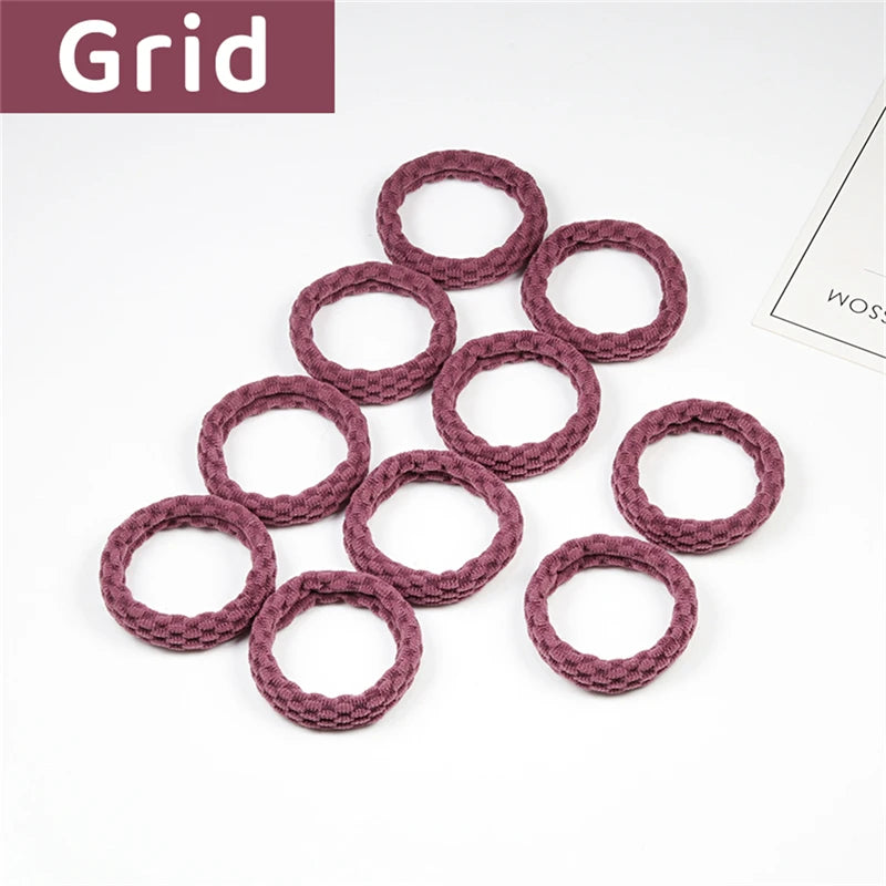 10PCS Women Girls Simple Basic Elastic Hair Bands Ties Scrunchie Ponytail Holder Rubber Bands Fashion Headband Hair Accessories