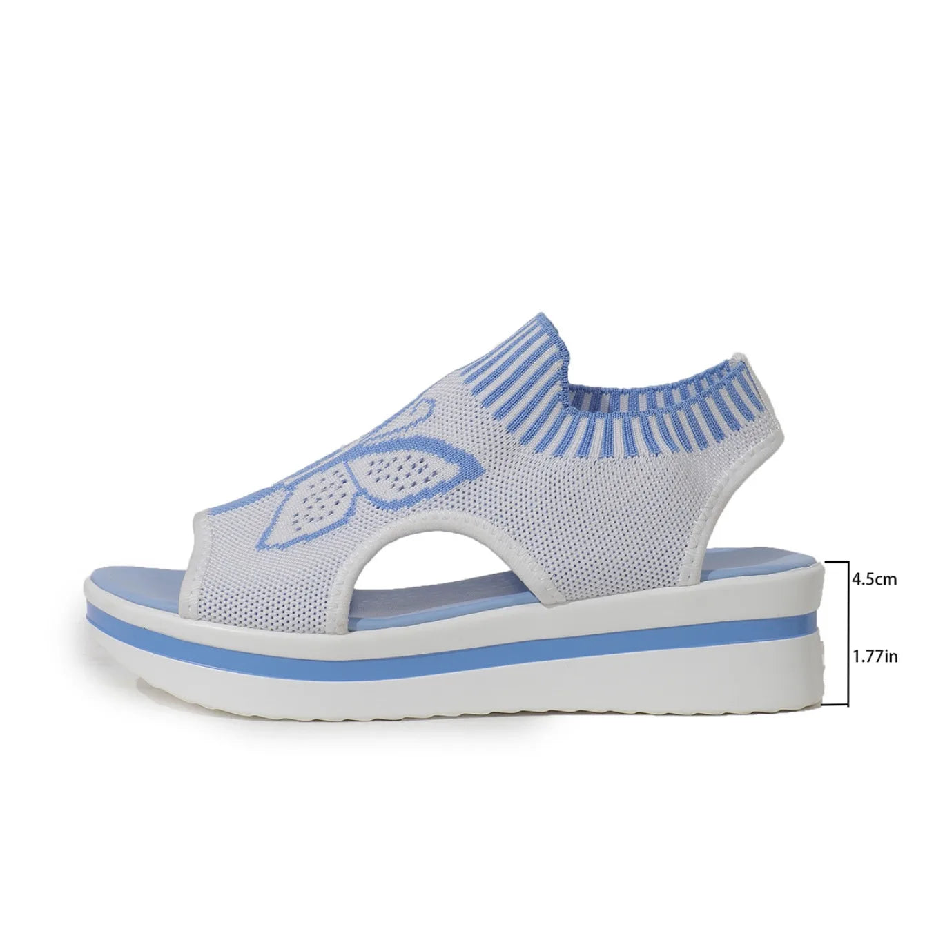 Women Flat Sandals Mesh Fish Mouth Casual Low Heels New Summer Slides Women Platform Shoes Sports Wedges Beach Comfort Sandals - Clikcy