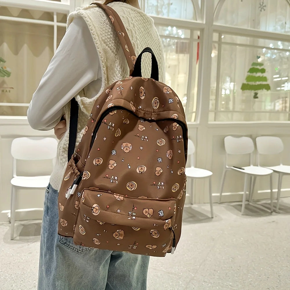 Instagram Cute Cartoon Printed Backpack Harajuku Ulzzang Japanese Soft Girl Bag Girl Backpack - Clikcy