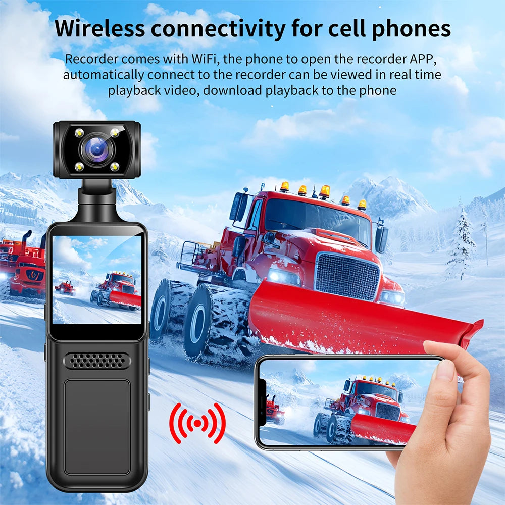 128GB 4K Ultra HD Action Mini Camera 180 Rotatable Vlog Wifi Sports Cam Waterproof Case Helmet Travel Bicycle Driver Recorder - Clikcy